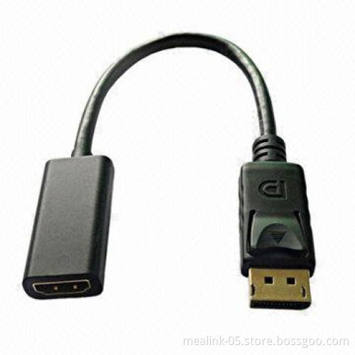 DP Male to HDMI® Female Adapter Cable, Black Color